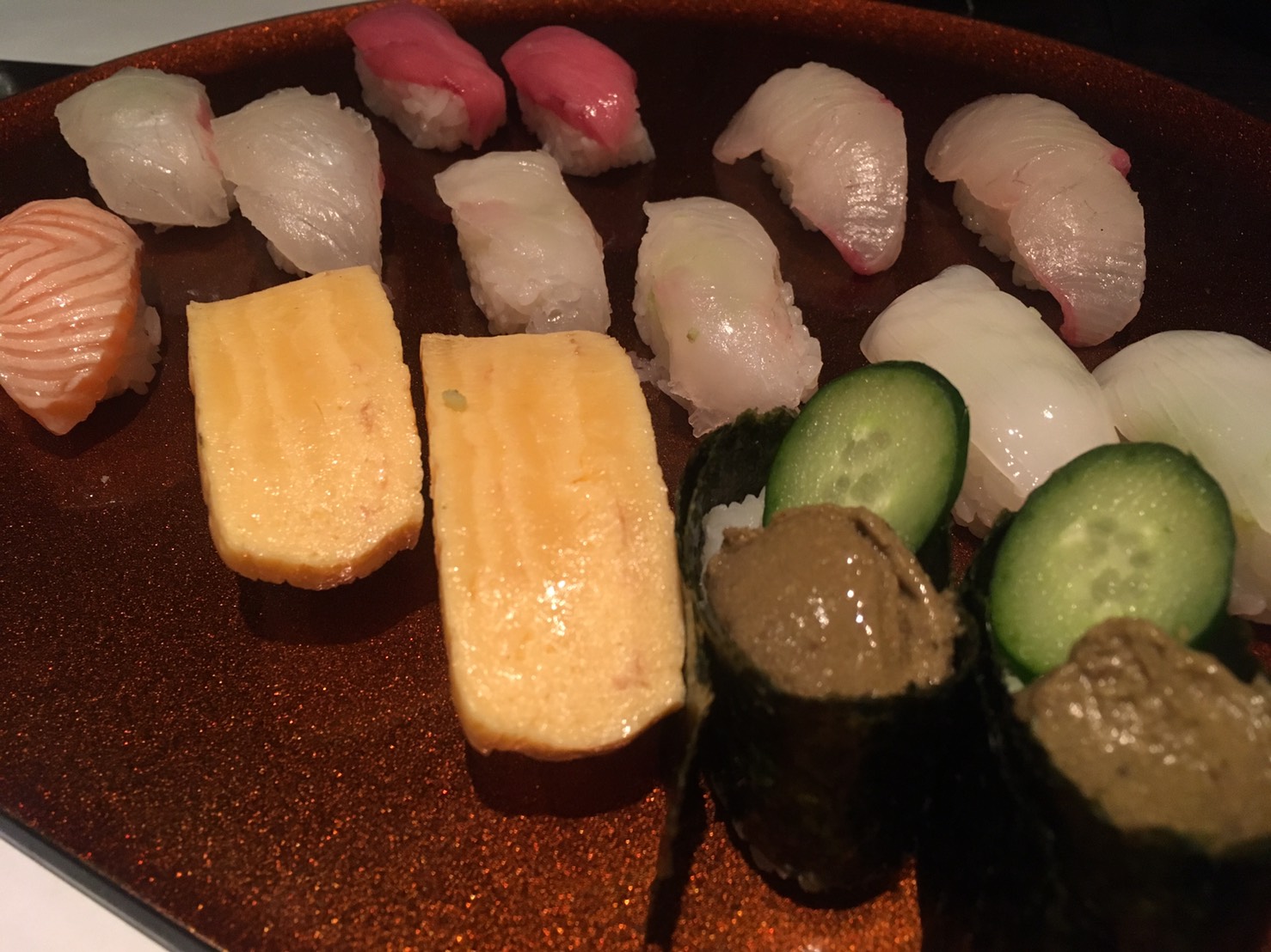 三宮の食べ放題　寿司隆明の握り寿司